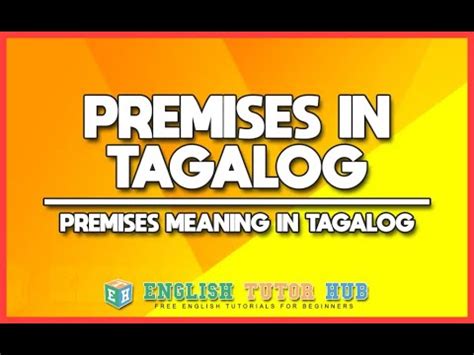 what is premise in tagalog|premise in Tagalog .